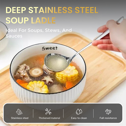 4 PCs Stainless Steel Soup Spoon Set