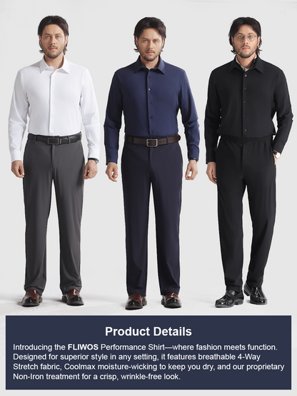 Fliwos Men's TriProof Stretch Iron-free Shirts