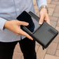 Men's Large Capacity Zippered Clutch Wallet