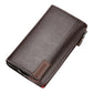 Men's Large Capacity Zippered Clutch Wallet