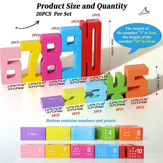 🎁🔥Montessori-Inspired Wooden Number Blocks – Unlock Your Child’s Potential!