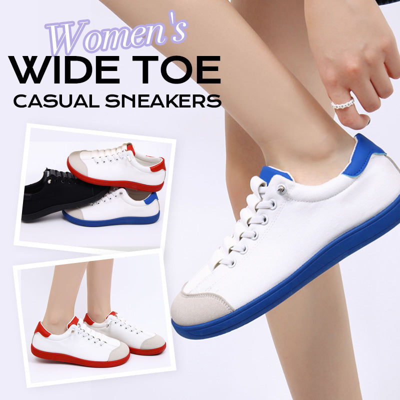 Wide Toe Casual Sneakers