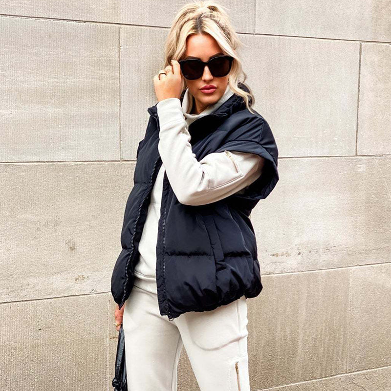 Women's Thick Warm Solid Color Vest