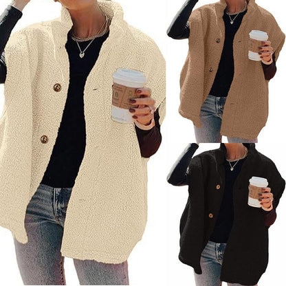 🍂 Women’s Cosy Teddy Fleece Stand Collar Gilet – Versatile Layering Piece For Everyday Wear