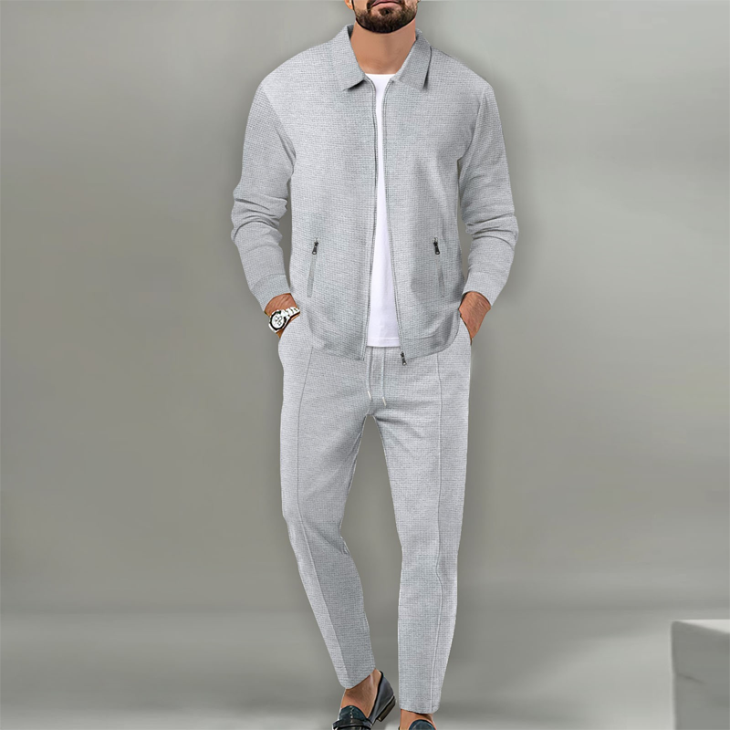 Men’s Stylish Lapel Jacket & Jogger Pants 2-Piece Set✈️Free shipping today!