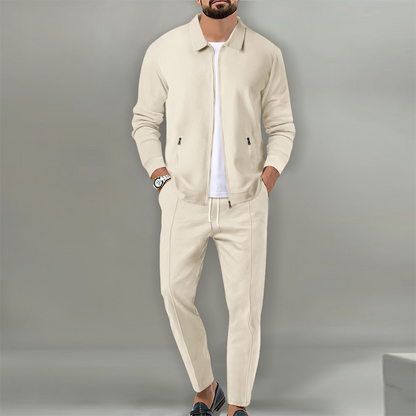 Men’s Stylish Lapel Jacket & Jogger Pants 2-Piece Set✈️Free shipping today!