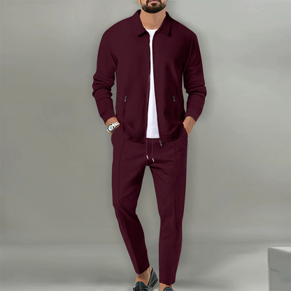 Men’s Stylish Lapel Jacket & Jogger Pants 2-Piece Set✈️Free shipping today!