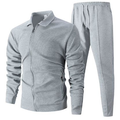Men’s Stylish Lapel Jacket & Jogger Pants 2-Piece Set✈️Free shipping today!