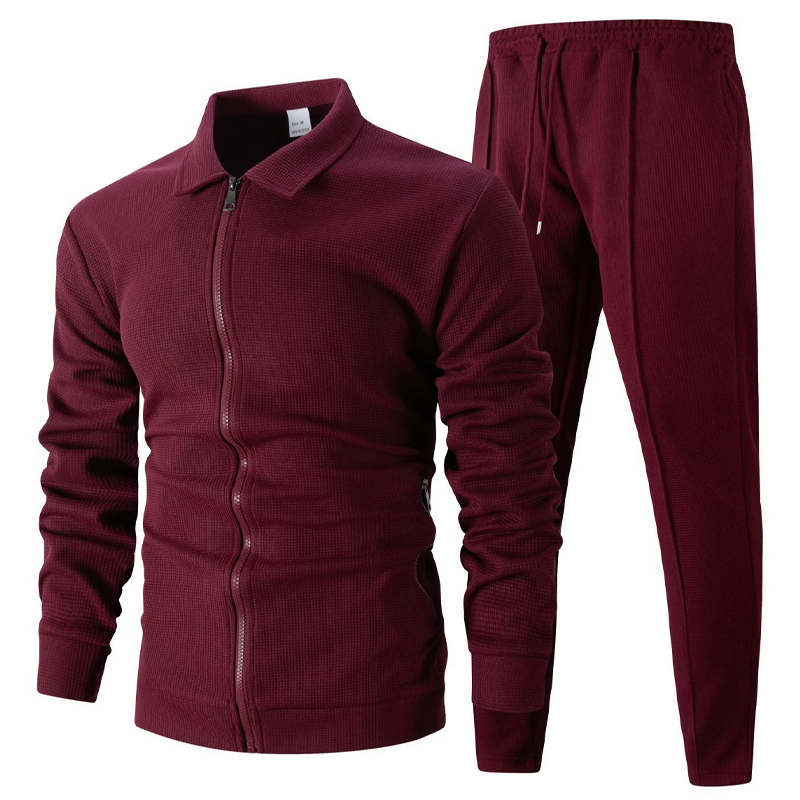 Men’s Stylish Lapel Jacket & Jogger Pants 2-Piece Set✈️Free shipping today!