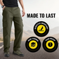 Durable Men’s Cargo Pants 🥾 – Multi-Pocket Relaxed Fit for Camping/Street Wea
