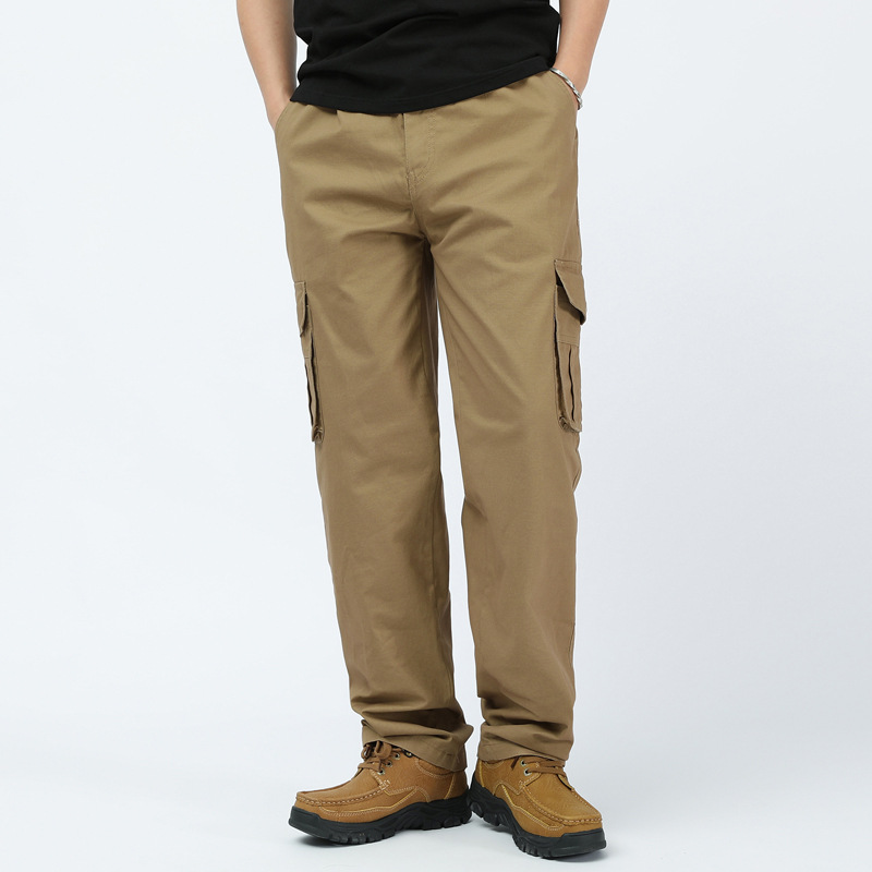 Durable Men’s Cargo Pants 🥾 – Multi-Pocket Relaxed Fit for Camping/Street Wea