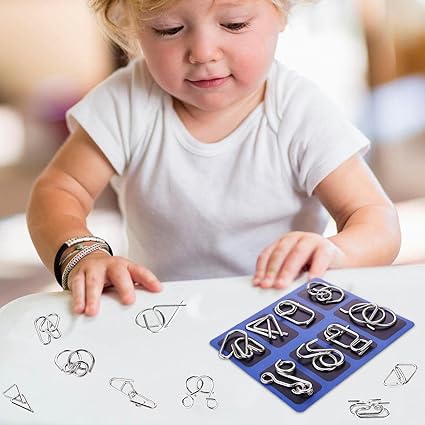 🔥Educational intellectual Toys IQ Toys,Metal Brain teaser Puzzles
