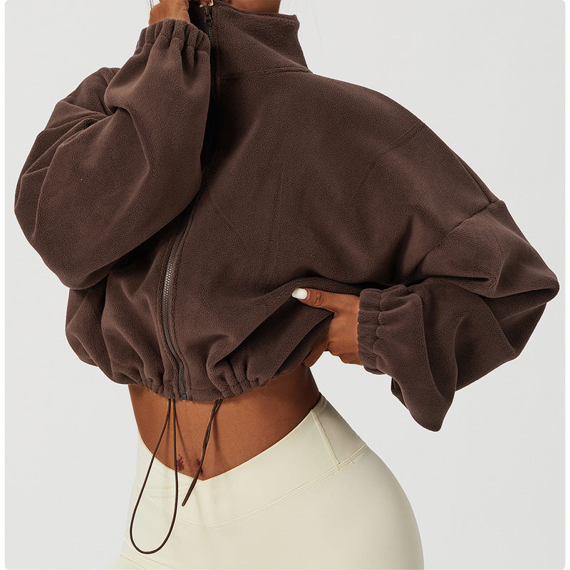 🔥Hot Sale Offers-Casual Fuzzy Stand Collar Jacket