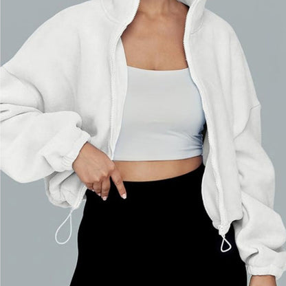 🔥Hot Sale Offers-Casual Fuzzy Stand Collar Jacket