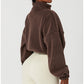 🔥Hot Sale Offers-Casual Fuzzy Stand Collar Jacket