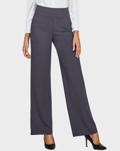 Women's High Waist Stretch Casual Yoga Wide Leg Pants