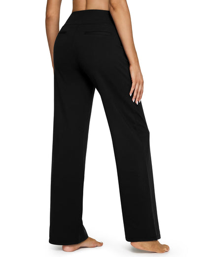 Women's High Waist Stretch Casual Yoga Wide Leg Pants