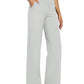 Women's High Waist Stretch Casual Yoga Wide Leg Pants