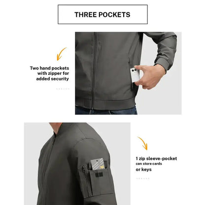 Men's Lightweight Bomber Jacket-💪Windproof and splash-proof