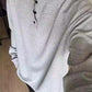 Men's Vintage Long Sleeve T-Shirt with Buttons