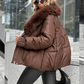 Fashion Padded Coat with Faux Fur Collar【FREE SHIPPING】