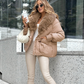 Fashion Padded Coat with Faux Fur Collar【FREE SHIPPING】