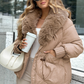 Fashion Padded Coat with Faux Fur Collar【FREE SHIPPING】