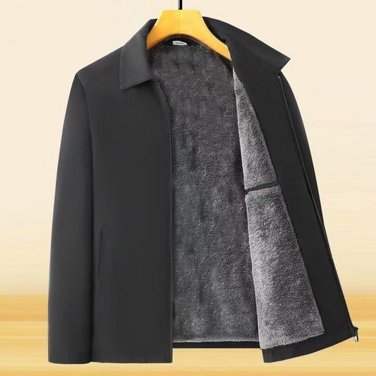 Hot Sale🏆Men's Solid Color Zip Up Warm Jacket -💪Anti-wrinkle, windproof, rainproof and snowproof!