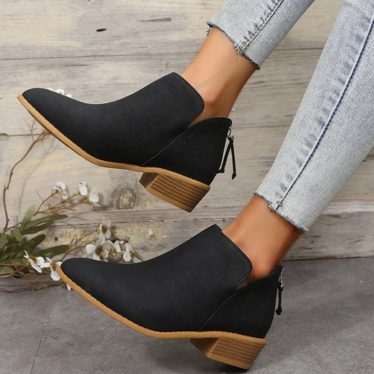 Women's Chunky & Low Heel Ankle Booties