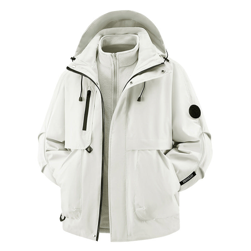Unisex🏔️3-in-1 Windproof & Waterproof Outdoor Jacket -👍Insulated lining and detachable hood!