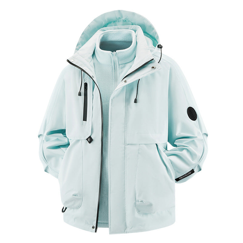 Unisex🏔️3-in-1 Windproof & Waterproof Outdoor Jacket -👍Insulated lining and detachable hood!