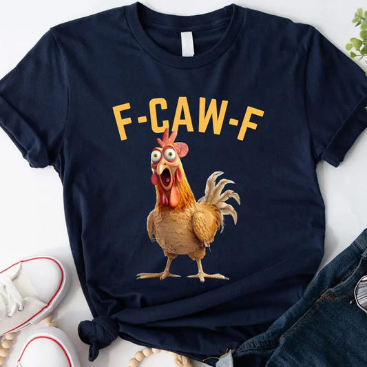 🐓F-Caw-F😍Humorous Chicken Pattern T-Shirt🖤