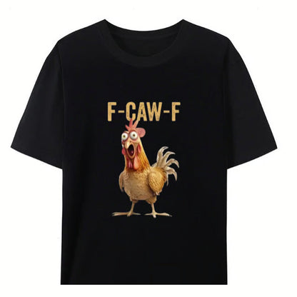 🐓F-Caw-F😍Humorous Chicken Pattern T-Shirt🖤