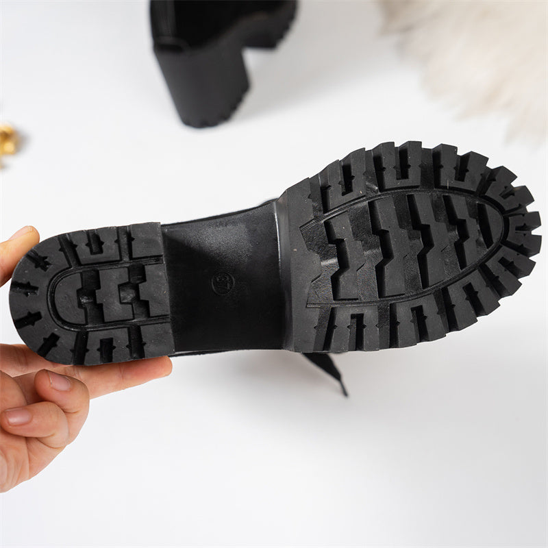 Women's Chunky Heel Lace Ankle Booties ✨𝘉𝘶𝘺 𝘢𝘯𝘺 2 𝘢𝘯𝘥 𝘨𝘦𝘵 𝘢𝘯 𝘦𝘹𝘵𝘳𝘢 8% 𝘥𝘪𝘴𝘤𝘰𝘶𝘯𝘵