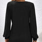 💥Square-neck blouse with lantern sleeves