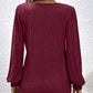 💥Square-neck blouse with lantern sleeves