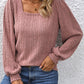 💥Square-neck blouse with lantern sleeves
