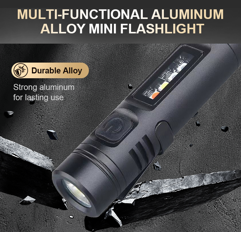Multi-Functional Aluminum Alloy Mini Flashlight