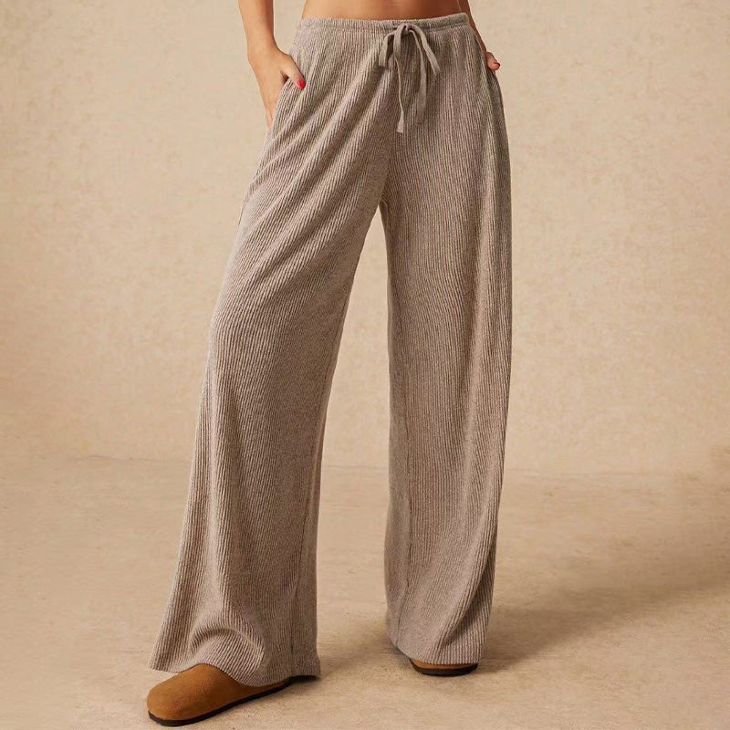 🔥Women’s Casual Soft Wide-Leg Pants With Drawstring