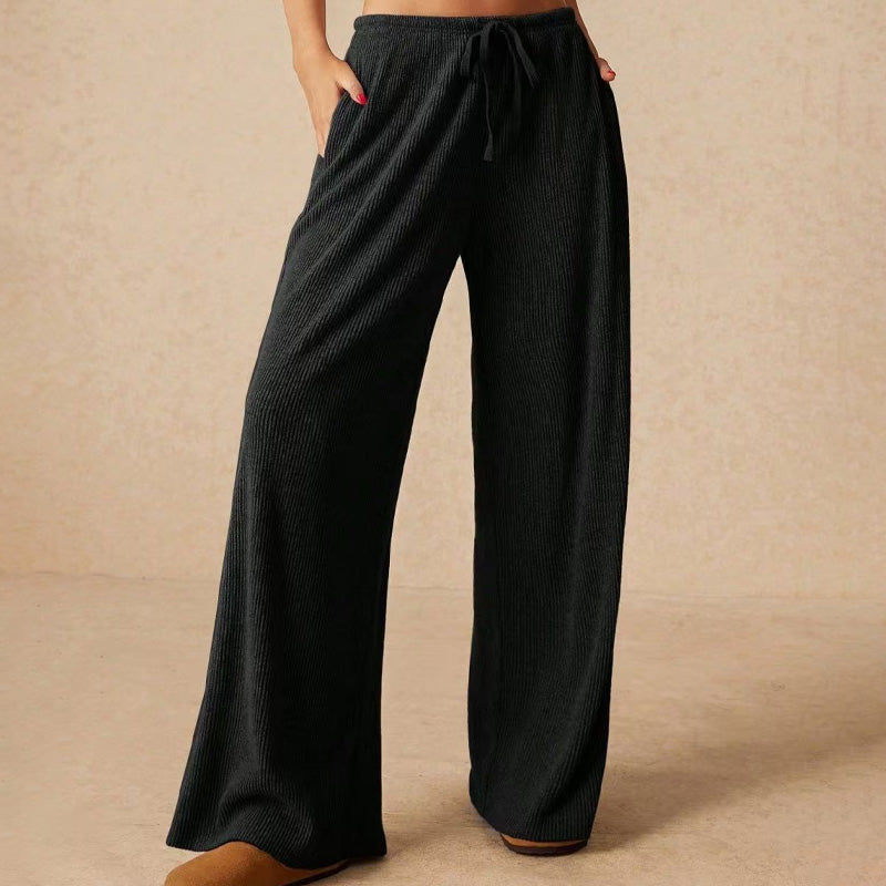 🔥Women’s Casual Soft Wide-Leg Pants With Drawstring