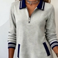 Women's Casual Half-Zip Mini Sweatshirt Dress
