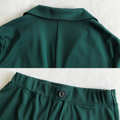 🔥Women's Business Solid Blazer ＆ Pants 2-Piece Set