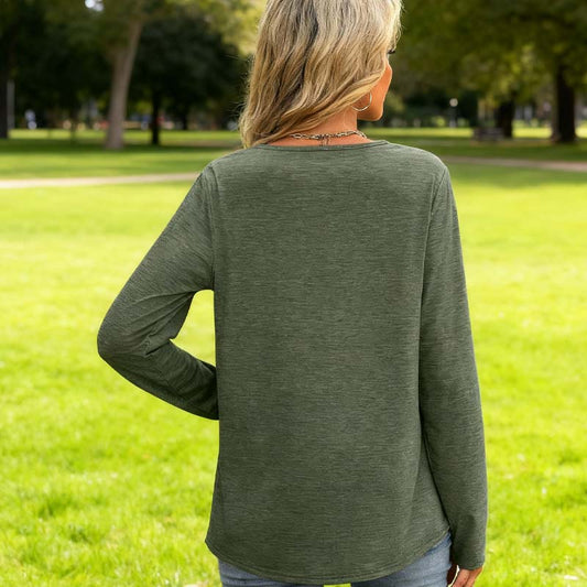 New!🌟Women’s Elegant V-Neck Long Sleeve Top