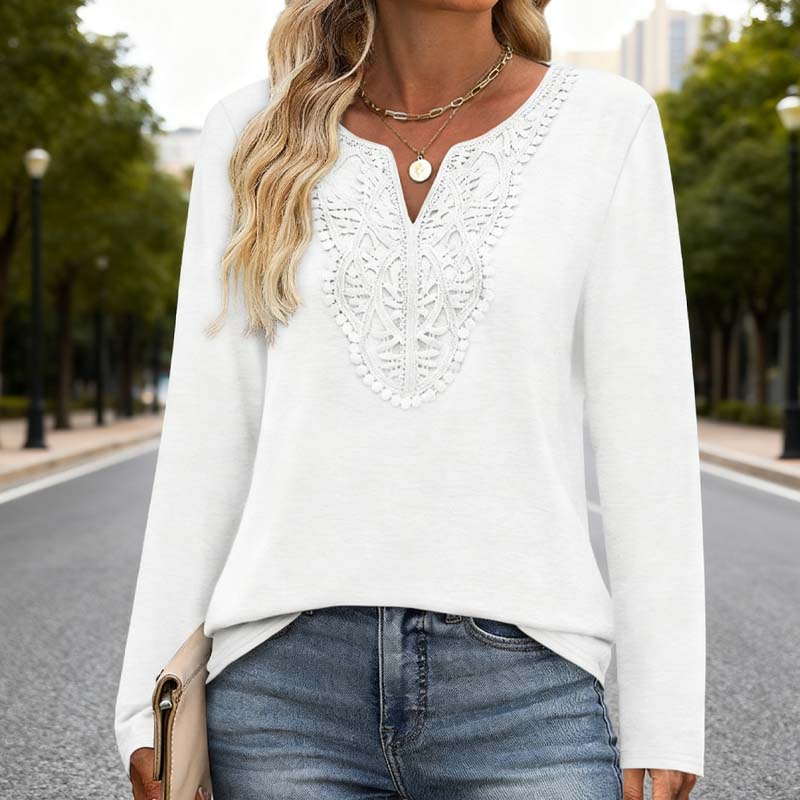 New!🌟Women’s Elegant V-Neck Long Sleeve Top