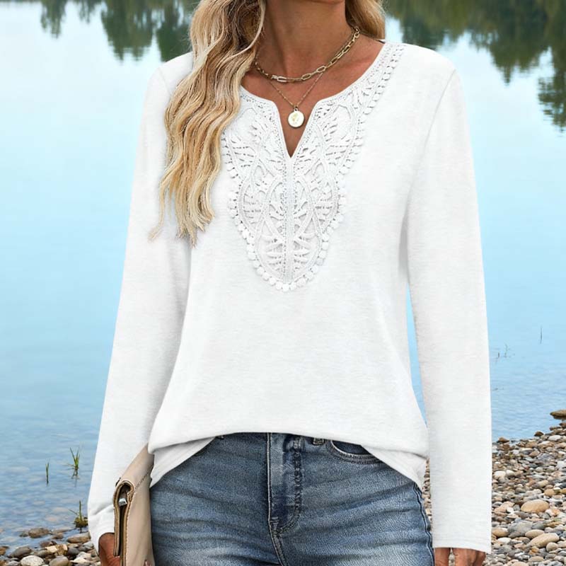 New!🌟Women’s Elegant V-Neck Long Sleeve Top