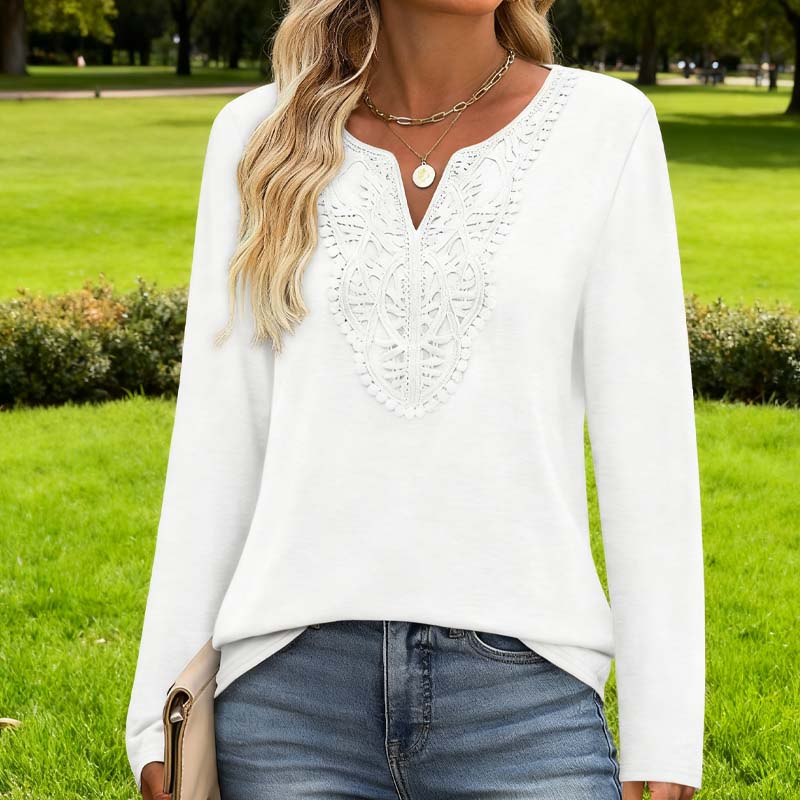 New!🌟Women’s Elegant V-Neck Long Sleeve Top