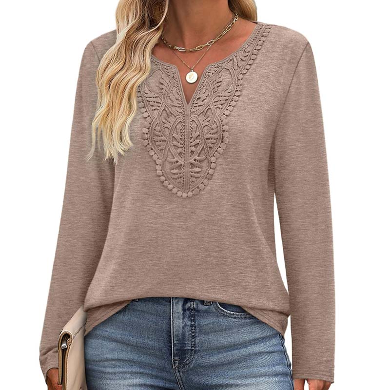 New!🌟Women’s Elegant V-Neck Long Sleeve Top