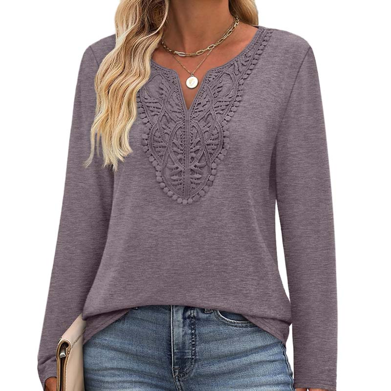 New!🌟Women’s Elegant V-Neck Long Sleeve Top