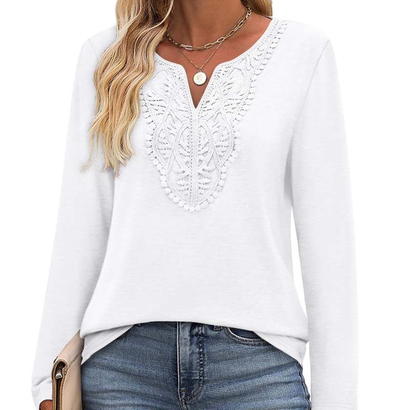 New!🌟Women’s Elegant V-Neck Long Sleeve Top