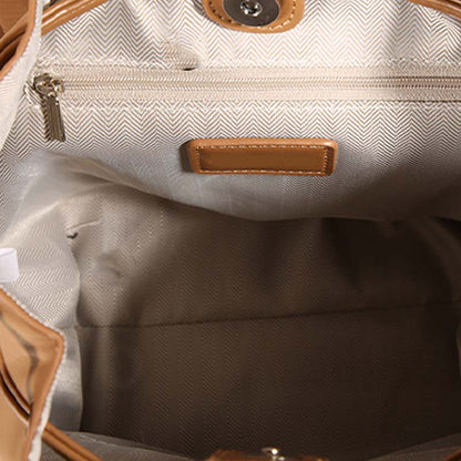 PU Leather Fashion Drawstring Backpack for Women